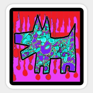 purple puppy 24 Sticker